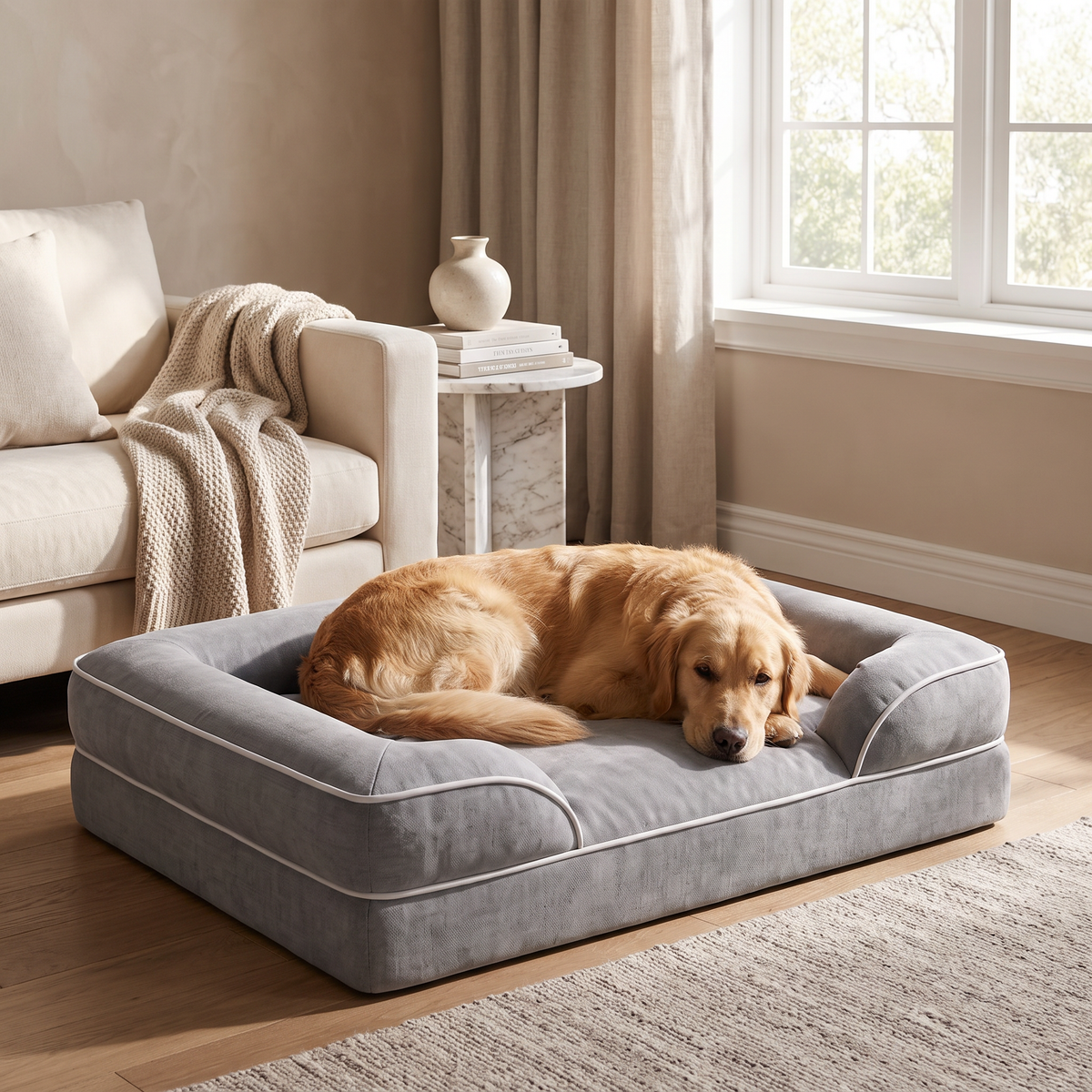 Orthopedic Waterproof Dog Sofa Bed – Washable & Removable Cover