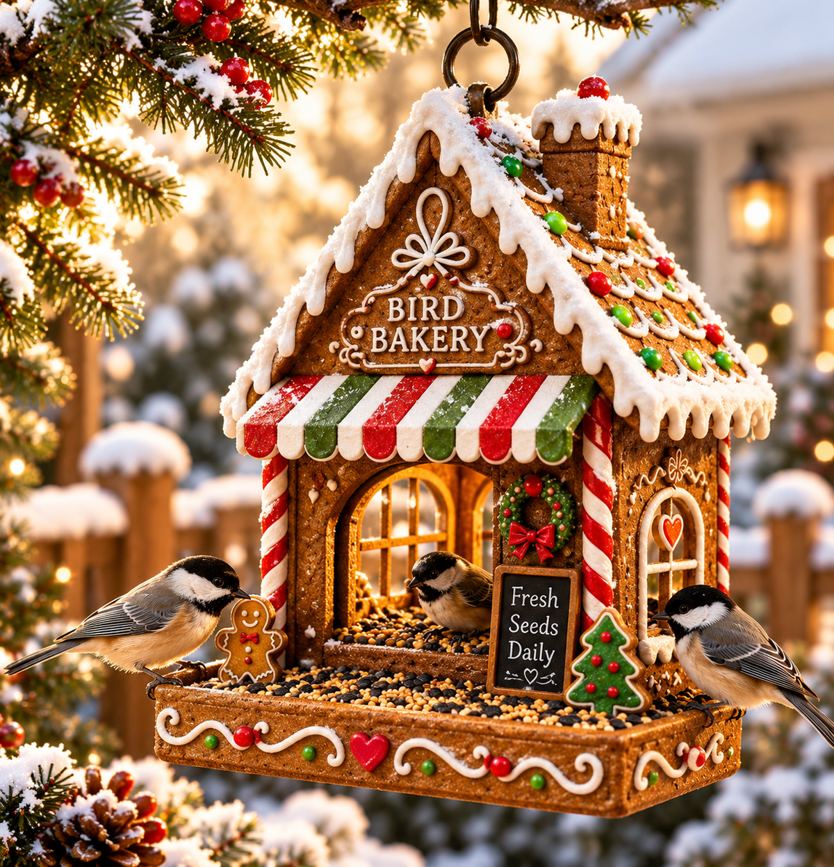 Christmas Multi-Decor Shaped Bird Feeder