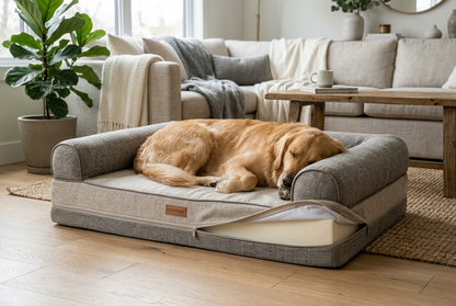 Orthopedic Waterproof Dog Sofa Bed – Washable & Removable Cover